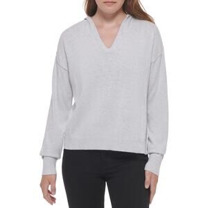 New Calvin Klein Jeans Women's Hooded Sweater in Grey Size M